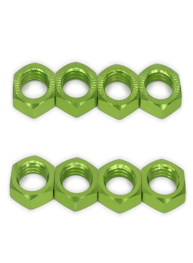 UURCSKY 8 pcs Aluminum RC Wheel Nuts 17mm Thread 1.0mm for ARRMA HSP AXIAL FS HIMOTO Redcat Upgraded Hop-Up Parts (Green) - Image 5